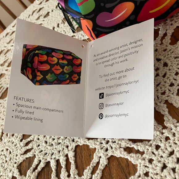 New with Tags Jason Naylor Brush Case Zipper Pouch - Picture 3 of 9